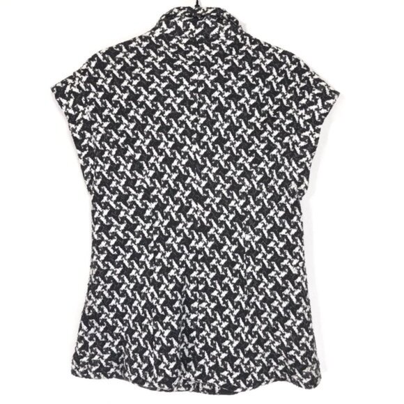 Anthropologie LUII Women's Jacket LARGE Black White Gray Boucle Belted Textured - Picture 3 of 11